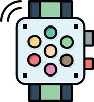 kijk maar hand- kijk maar timer onderwijs vlak kleur icoon vector icoon banier sjabloon