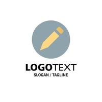 eenvoudig potlood tekst bedrijf logo sjabloon vlak kleur vector