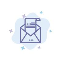 e-mail envelop groet uitnodiging mail blauw icoon Aan abstract wolk achtergrond vector