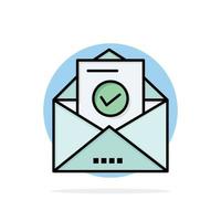 mail e-mail envelop onderwijs abstract cirkel achtergrond vlak kleur icoon vector