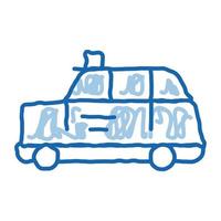 bus taxi tekening icoon hand- getrokken illustratie vector