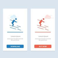 werkzaamheid ski skiën sportman blauw en rood downloaden en kopen nu web widget kaart sjabloon vector