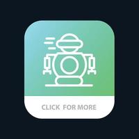 menselijk technologie robot robot mobiel app knop android en iOS lijn versie vector