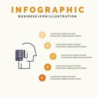 menselijk lijst persoon schema taken solide icoon infographics 5 stappen presentatie achtergrond vector