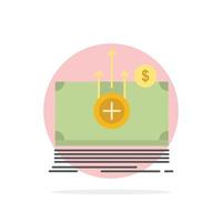 geld dollar medisch overdracht abstract cirkel achtergrond vlak kleur icoon vector
