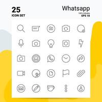 25 WhatsApp icoon reeks 100 bewerkbare eps 10 bestanden bedrijf logo concept ideeën lijn icoon ontwerp vector