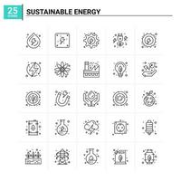 25 duurzame energie icoon reeks vector achtergrond