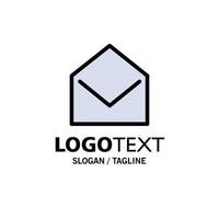 bedrijf mail bericht Open bedrijf logo sjabloon vlak kleur vector
