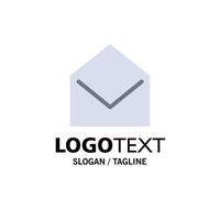 bedrijf mail bericht Open bedrijf logo sjabloon vlak kleur vector