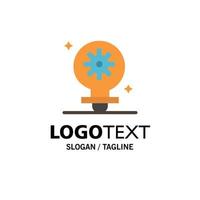 lamp licht instelling uitrusting bedrijf logo sjabloon vlak kleur vector