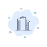 wolkenkrabber architectuur gebouwen bedrijf kantoor echt landgoed blauw icoon Aan abstract wolk achtergrond vector