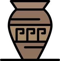 amfora oude pot emoji's pot Griekenland bedrijf logo sjabloon vlak kleur vector
