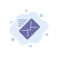 e-mail mail bericht verzonden blauw icoon Aan abstract wolk achtergrond vector