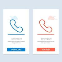 telefoontje inkomend telefoon blauw en rood downloaden en kopen nu web widget kaart sjabloon vector