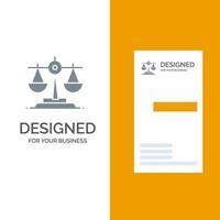 balans Ierland wet grijs logo ontwerp en bedrijf kaart sjabloon vector