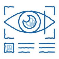 medisch oog Onderzoek tekening icoon hand- getrokken illustratie vector