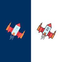 ruimtevaartuig ruimteschip schip ruimte buitenaards wezen vlak kleur icoon vector