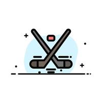 Canada spel hockey ijs Olympische Spelen bedrijf vlak lijn gevulde icoon vector banier sjabloon