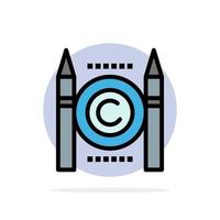 bedrijf conflict auteursrechten digitaal abstract cirkel achtergrond vlak kleur icoon vector