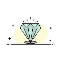 diamant schijnen duur steen bedrijf vlak lijn gevulde icoon vector banier sjabloon