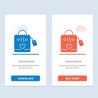 handtas liefde hart bruiloft blauw en rood downloaden en kopen nu web widget kaart sjabloon vector