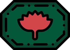 Bangladesh etiket Bangladesh monogram bangla vlak kleur icoon vector icoon banier sjabloon