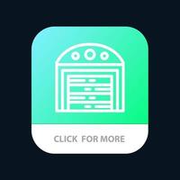 stad bouw huis mobiel app knop android en iOS lijn versie vector