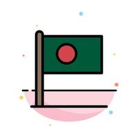 Aziatisch bangla Bangladesh land vlag abstract vlak kleur icoon sjabloon vector