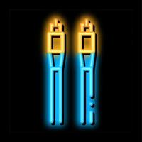 kabels optisch vezel neon gloed icoon illustratie vector
