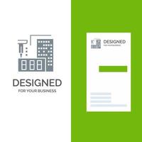 3d architectuur bouw verzinsel huis grijs logo ontwerp en bedrijf kaart sjabloon vector