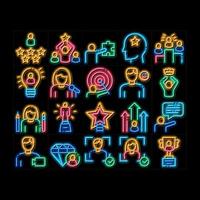 menselijk talent neon gloed icoon illustratie vector