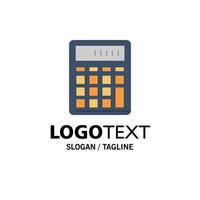 rekenmachine accounting bedrijf berekenen financieel wiskunde bedrijf logo sjabloon vlak kleur vector