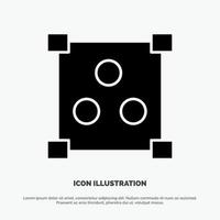 abstract ontwerp online solide glyph icoon vector