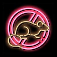 teken tegen Rat neon gloed icoon illustratie vector