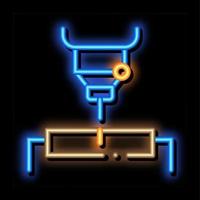 fabriek boren metallurgisch neon gloed icoon illustratie vector