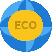 milieu globaal internet wereld eco vlak kleur icoon vector icoon banier sjabloon