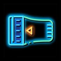 temperatuur regelgever radiator detail neon gloed icoon illustratie vector