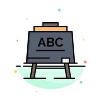 aan het leren leraar abc bord abstract vlak kleur icoon sjabloon vector