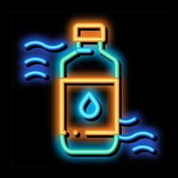 geneeskunde fles biohacking neon gloed icoon illustratie vector