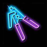 reparatie gereedschap optisch vezel neon gloed icoon illustratie vector