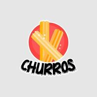 churros sticker afdrukbare artwork ontwerp Aan wit achtergrond vector