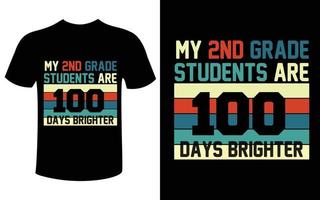 100 dagen van school- t overhemd ontwerp vector