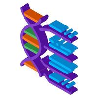 molecuul chemisch bestaan uit biomateriaal isometrische icoon vector