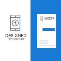 toepassing mobiel mobiel toepassing smartphone verzonden grijs logo ontwerp en bedrijf kaart sjabloon vector