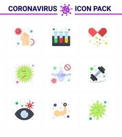 covid19 bescherming coronavirus pendamisch 9 vlak kleur icoon reeks zo net zo vlak epidemie verdovende middelen ziekte corona virale coronavirus 2019november ziekte vector ontwerp elementen