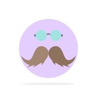 snor hipster movember mannetje mannen vlak kleur icoon vector