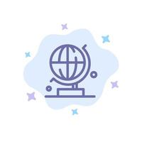 wereld wereldbol wetenschap blauw icoon Aan abstract wolk achtergrond vector
