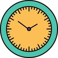 tijd kijk maar minuten timer vlak kleur icoon vector icoon banier sjabloon