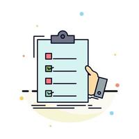 checklist controleren expertise lijst klembord vlak kleur icoon vector