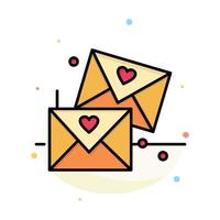e-mail liefde bril bruiloft abstract vlak kleur icoon sjabloon vector